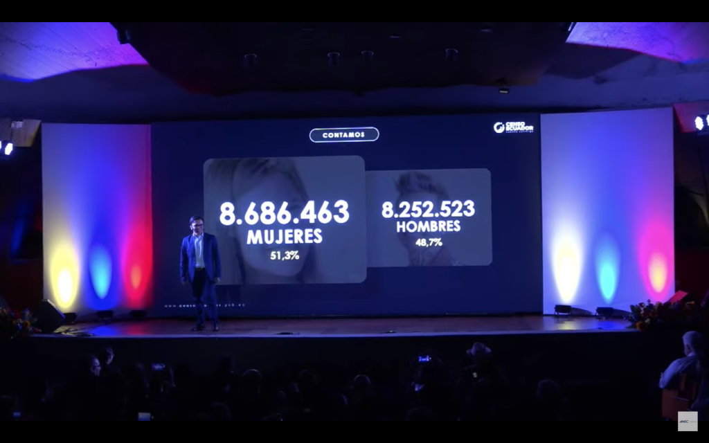 Roberto Castillo, director del INEC, presentación resultados, Quito, 21 de septiembre de 2023