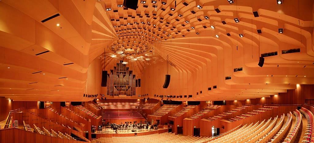 Vista desde el interior de la Casa de la ópera de Sydney.